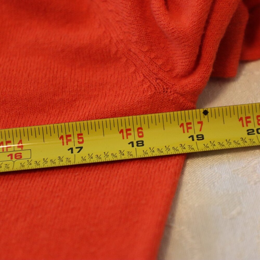 Banana Republic Orange Cotton Wool Cashmere Blend Long Sleeve Sweater Medium - Picture 6 of 10